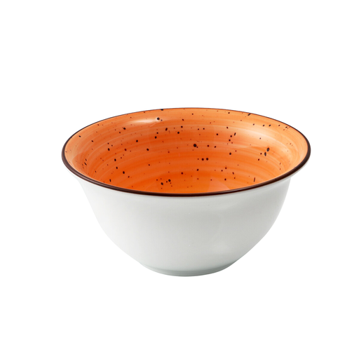 [08-427DO] Porceletta Orange Color Glazed Porcelain Bowl 14.5 cm
