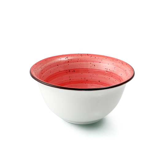 [08-427DR] Porceletta Red Color Glazed Porcelain Sauce, Rice, Salad Bowl 14 cm