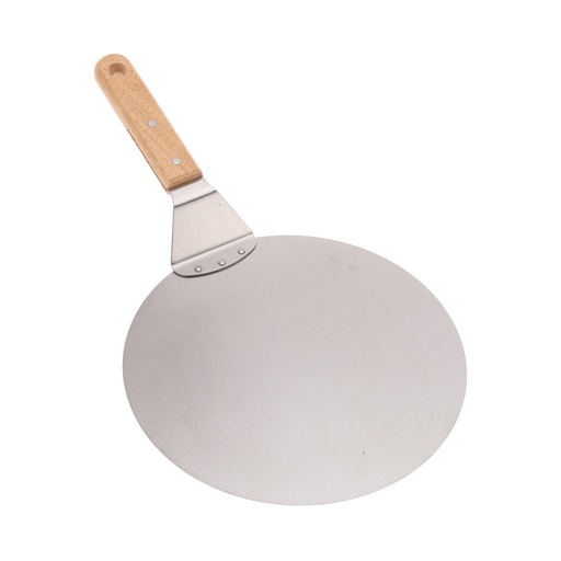 [01-304] Vague Stainless Steel Cake Spatula with Wooden Handle 25.5 cm