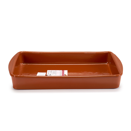 [32-044] Arte Regal Brown Clay Deep Rectangular Plate 38 cm / 99520