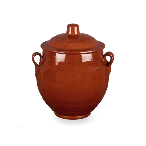 [32-079] La Dehesa Clay Big Jar with Handles 800 ml Brown