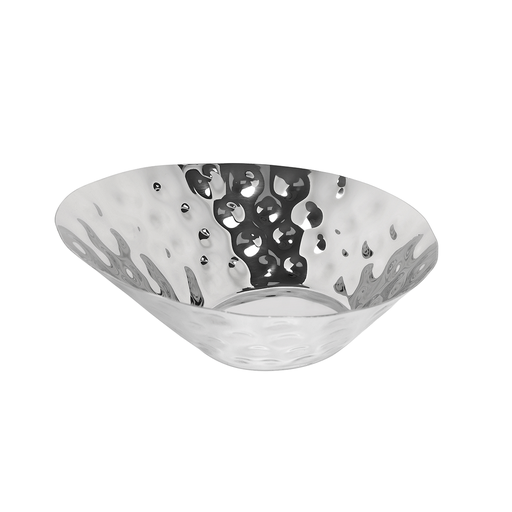[05-196] Vague Stainless Steel Curved Bowl 24 cm x 23 cm