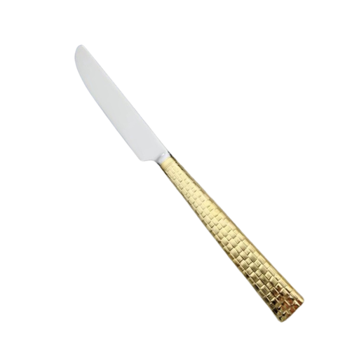 [06-022] Vague Stainless Steel VIP Dinner Knife with Golden Handle