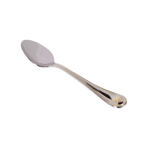 [06-034] Vague Stainless Steel VIP Tea Spoon with Golden Handle