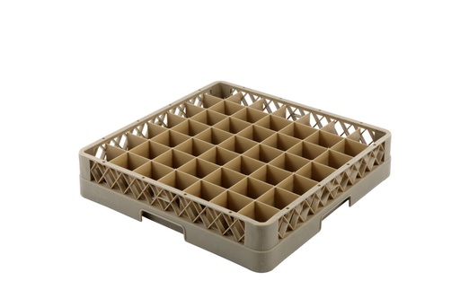 [13-1272BG] Vague Plastic Glass Rack 49 Compartment Beige