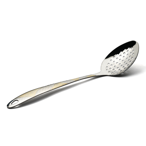 [13-1390] Vague Stainless Steel Serving Spoon with Hole 28 cm