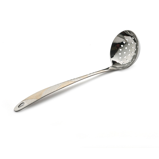[13-1392] Vague Stainless Steel Ladle with Hole 25 cm