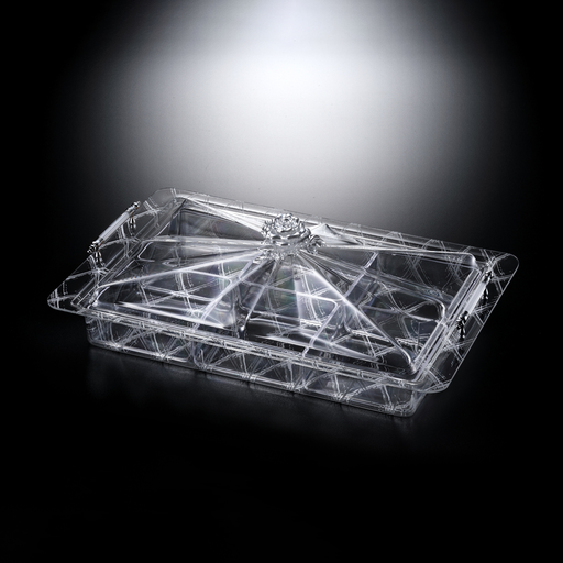 [02-1009S] Vague Acrylic Serving Set with 6 Bowls - Silver