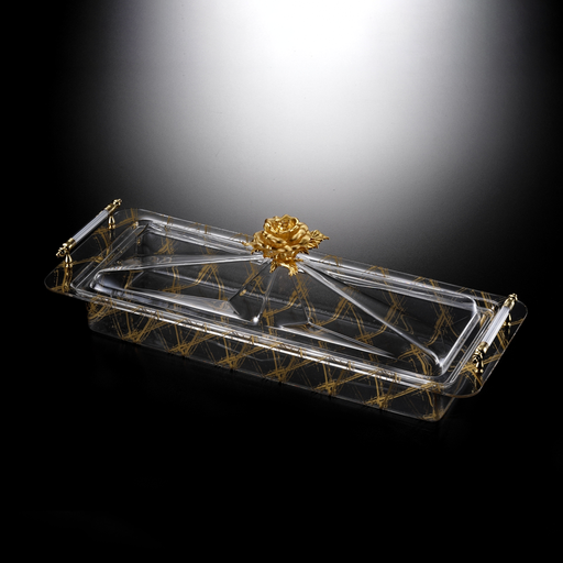 [02-1010G] Vague Acrylic Serving Set - Gold