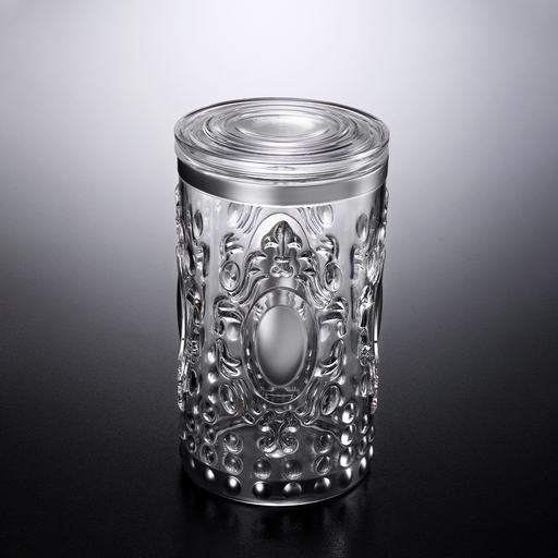 [02-1016S] Vague Acrylic Silver Jar Large