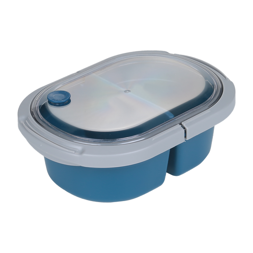 [02-1025] Vague Plastic Two Compartment Lunch Box 950 ml