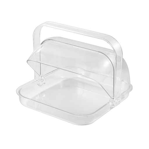 [02-1337] Vague Square Acrylic Candy Box With Handle 12"