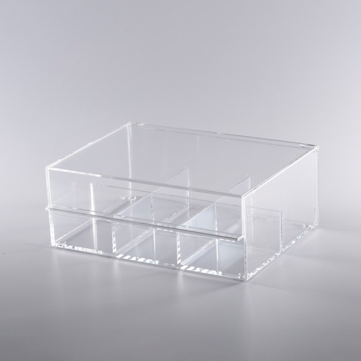 [02-1131] Vague Acrylic 3 Compartments Serving Tea Box