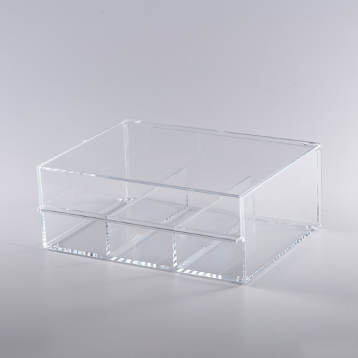 [02-1133] Vague Acrylic 6 Compartments Serving Tea Box