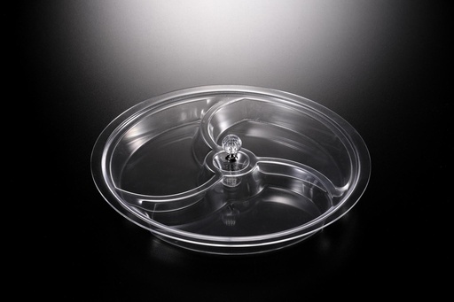 [02-1184] Vague Acrylic Serving Tray with 4 comp