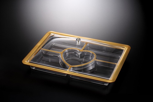 [02-1186] Vague Acrylic Rectangular Serving Set with Dividers