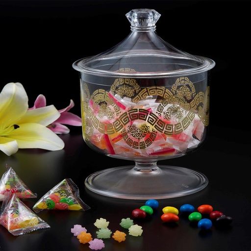 [02-675] Vague Acrylic Candy Jar L Golden Print
