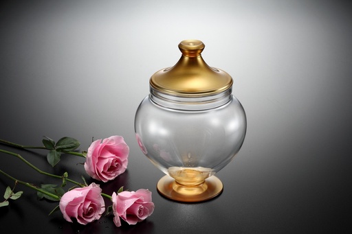 [02-682] Vague Acrylic Belly Candy Box Large Golden