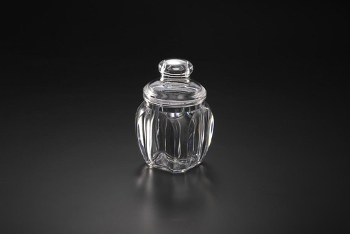 [02-733] Vague Acrylic Belly Round Jar Clear S