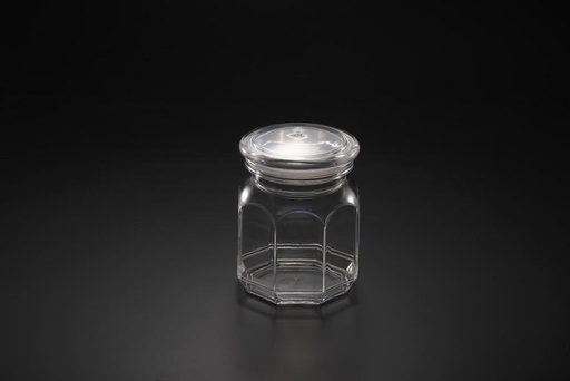 [02-740] Vague Acrylic Clear Belly Jar Medium