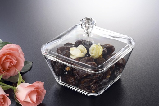 [02-762] Vague Acrylic Square Candy Bowl Set 13.5 cm