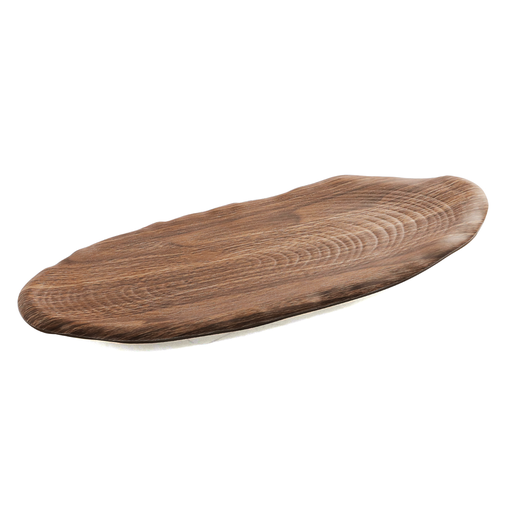 [36-204] Vague Melamine Wooden Grain Plate 29.3x11.3 cm