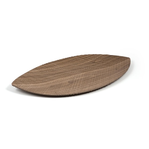 [36-205] Vague Melamine Wooden Leaf Plate 17.5"