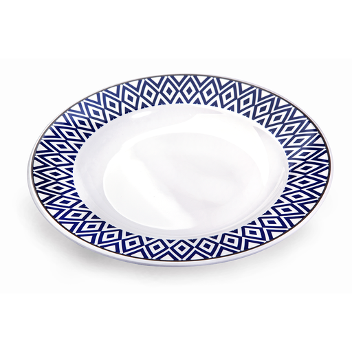 [36-375] Vague Melamine Soup Plate Blue 10"