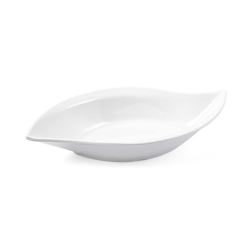 [36-471] Vague Melamine Leaf Shape Dish 19 cm