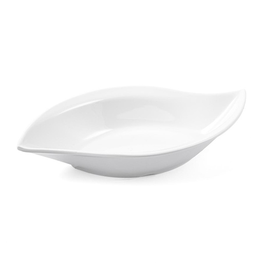 [36-472] Vague Melamine Leaf Shape Dish 21.5 cm