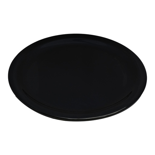 [36-536B] Vague Black Melamine Round Plate 28 cm