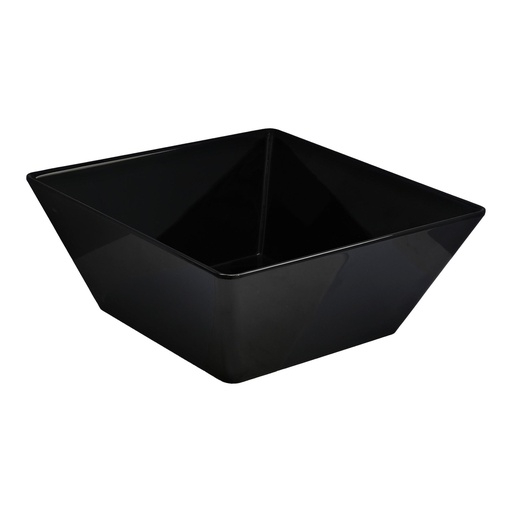 [36-543B] Vague Black Melamine Square Bowl 24 cm x 24 cm x 10 cm