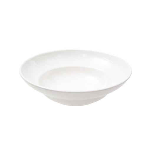 [36-547] Vague White Melamine Pasta Plate 20.3 x 5.5 cm