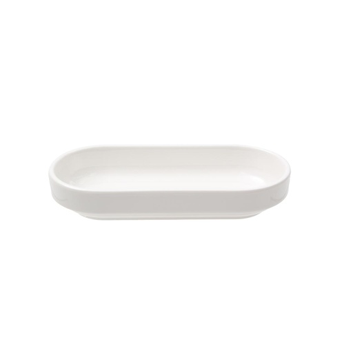 [36-549] Vague White Melamine Oblong Bowl 17 x 7.5 x 3 cm