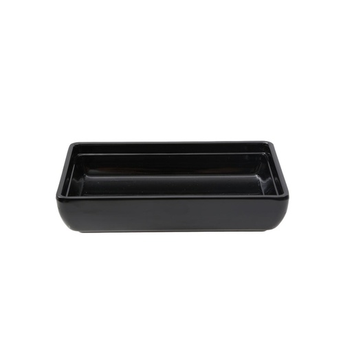 [36-550B] Vague Black Melamine Rect. Bowl 16 x 10 x 3.4 cm
