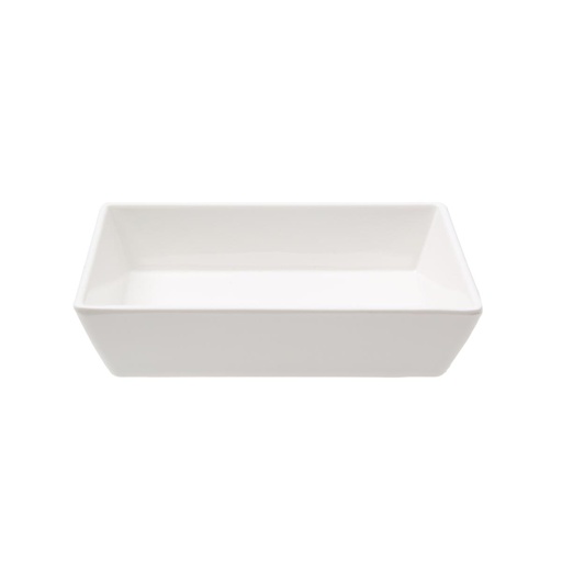 [36-551] Vague White Melamine Rect. Bowl 16.5 x 12.5 x 4 cm
