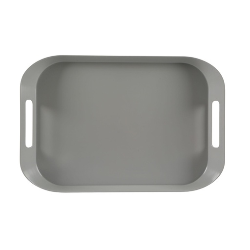 [36-568] Vague Melamine Square Tray with Handle 53 x 37 cm Pearl Grey