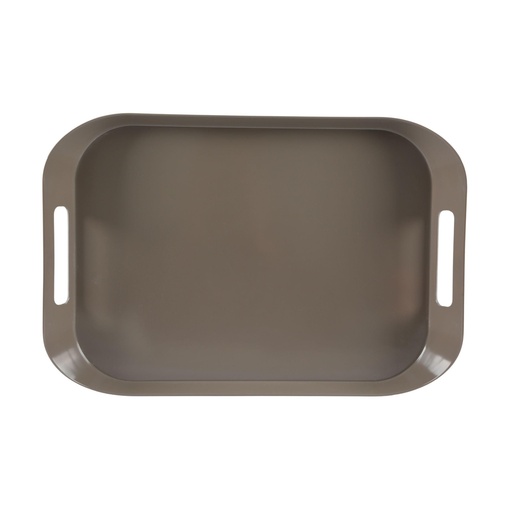 [36-569] Vague Melamine Square Tray with Handle 53 x 37 cm Hazelnut