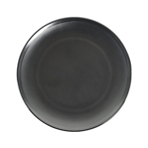 [36-609] Vague Black Melamine Round Meat Plate 10"