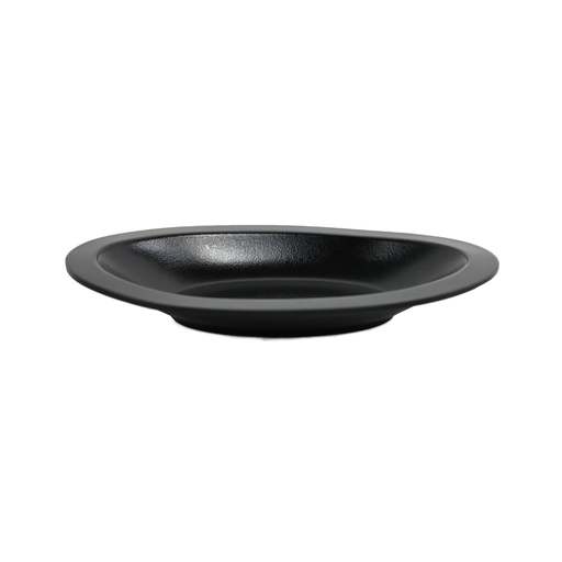 [36-642] Vague Black Melamine Oval Dish 7.2"