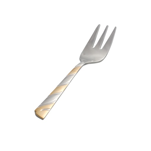 [Y13-848] Vague Stainless Steel Cake Fork Golden 6 Pieces