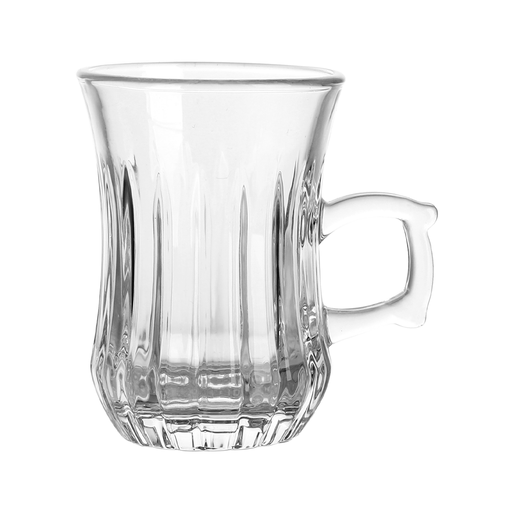 [04-574] Vague 6 Pcs Glass Tea Istikan 112 ml Set - V10 Design