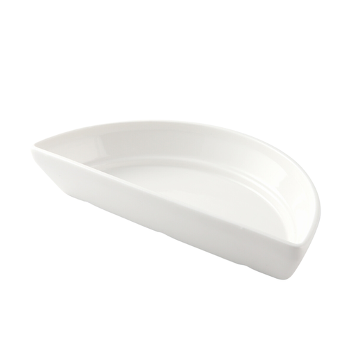 [08-1384] Porceletta Ivory Porcelain Moon Plate 20.5x10x3.3.5 cm