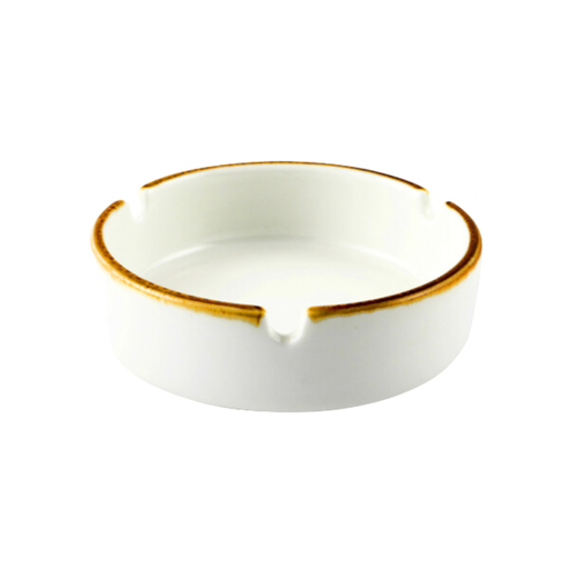 [08-139D1] Porceletta Ivory Mocha Porcelain Round Ashtray 10 cm / 4"