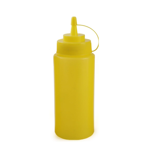 [13-033Y] Plastic 450 ml Sqeezer Yellow with Lid