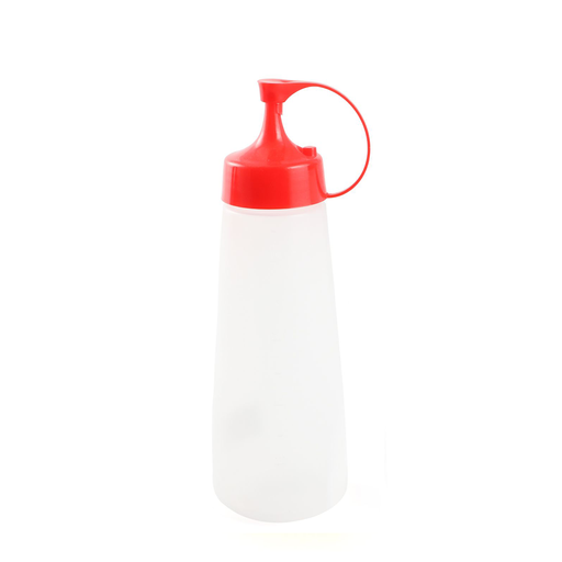 [13-036W] White Plastic 450 ml Squeezer with Lid