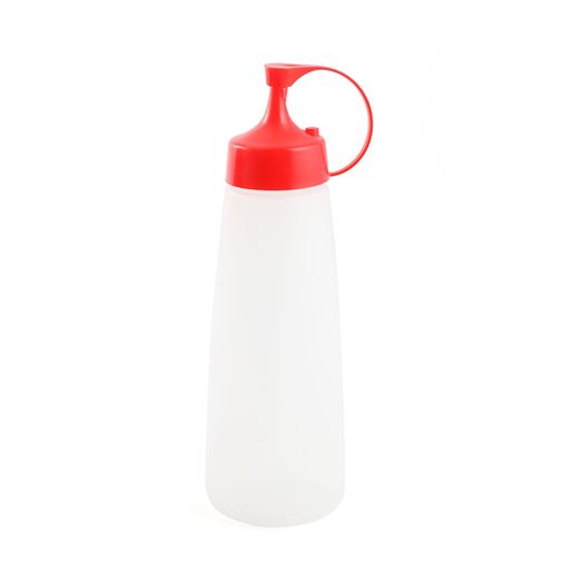 [13-037W] Plastic 530 ml Squeezer White with Lid 24"