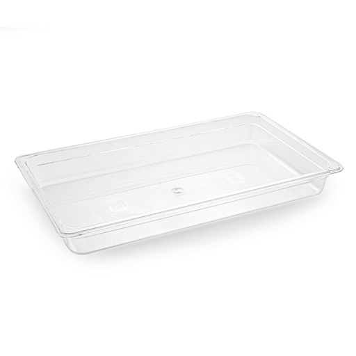 [13-066N] PC Plastic Transparent Full Size Food Pan 6.5 cm