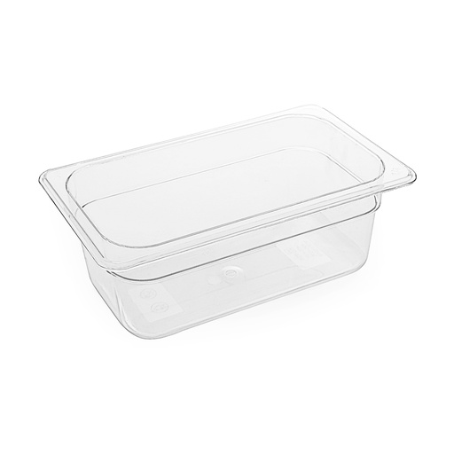 [13-075N] PC Plastic Transparent Quarter Size Food Pan 10 cm