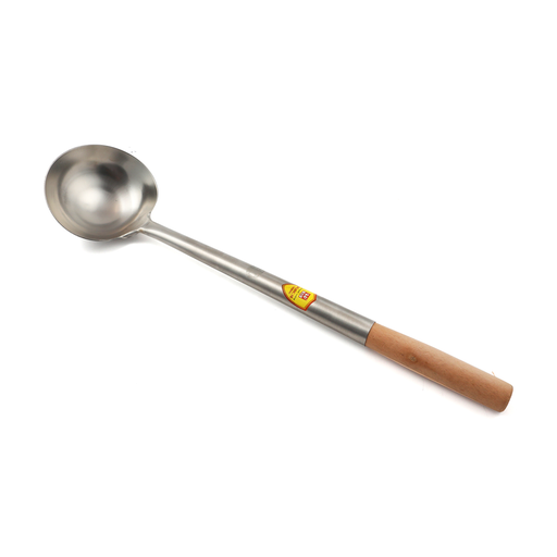 [13-419] Stainless Steel XL Cooking Spoon 56 cm Brown